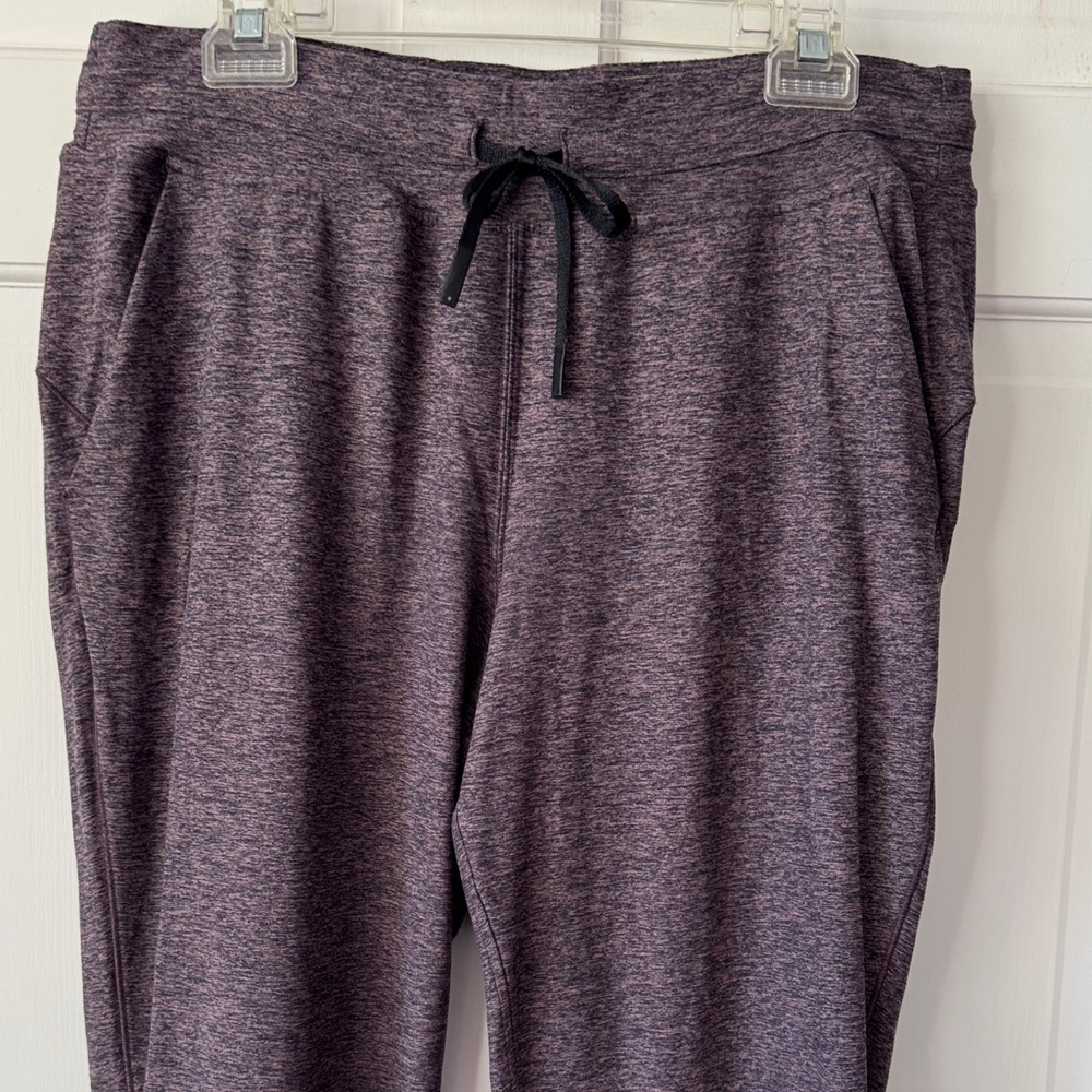 lululemon athletica Ready To Rulu Heathered Gray/Purple Joggers Size 12